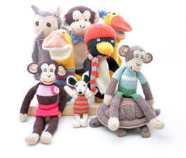 Organic Island Hand-knitted Organic Cotton Animals