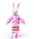 Organic Island Rabbit in Thai Outfit - Pink Stripe 
กระต่าย ในชุดไทยสีชมพู